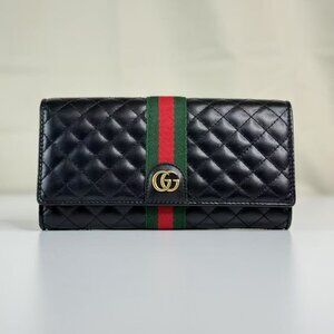 Gucci Black Ophidia Wallet Leather